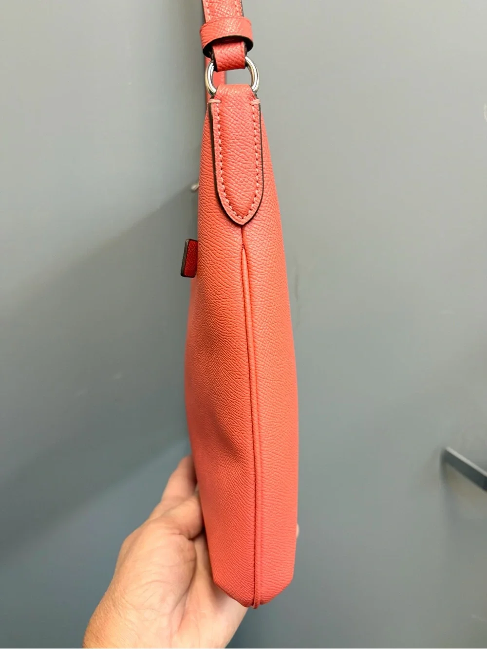 Coach Rowan File Crossbody Bag Strawberry Haze Leather Silver F29246